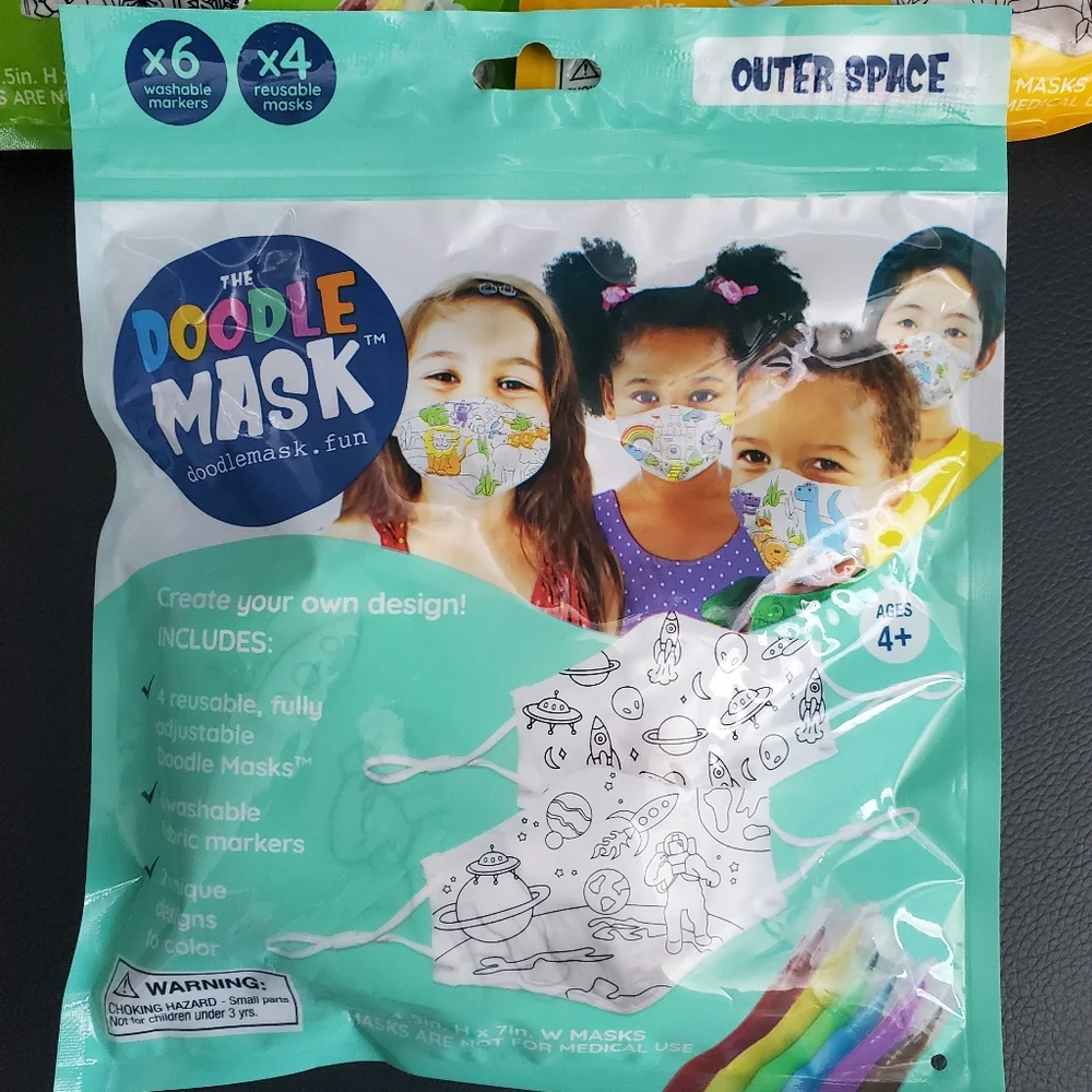 The Doodle Masks 3ct packs